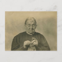 Age Knitting Granny 1910 Wrinkled Character Study 