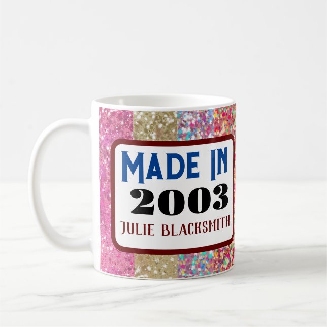 Age mug gift for 21st birthday 2004 (Left)