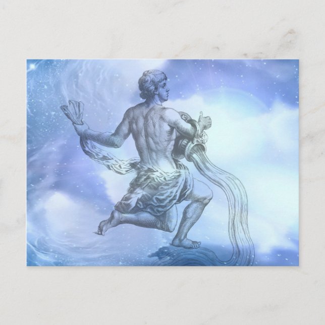 Age of Aquarius Zodiac Postcard (Front)
