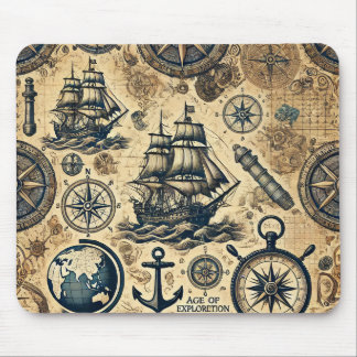 Age of Exploration Mouse Pad: Navigational Inspira Mouse Pad