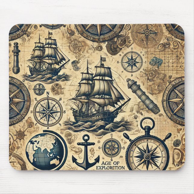 Age of Exploration Mouse Pad: Navigational Inspira Mouse Pad (Front)