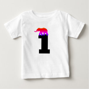 Age one (1) birthday Elephant T-Shirts