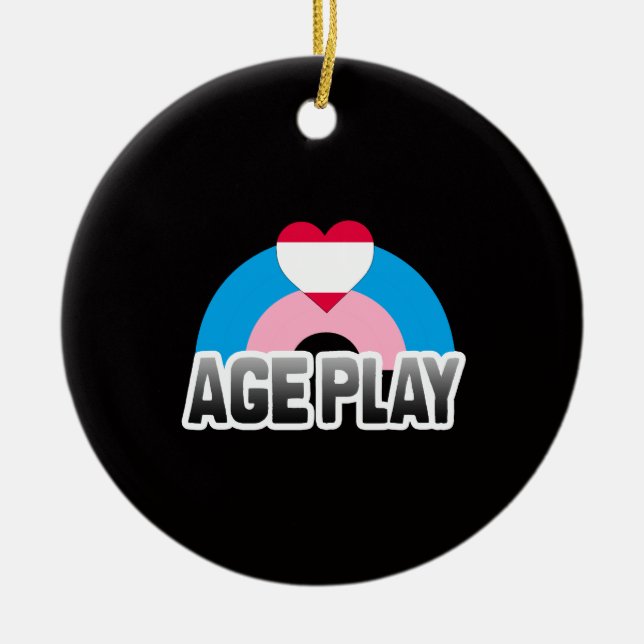 Age Play Pride Ceramic Tree Decoration (Front)