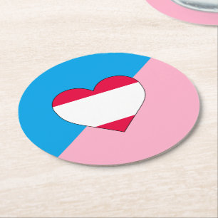 Age Play Pride Flag Round Paper Coaster