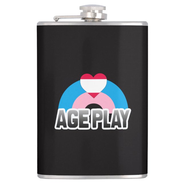 Age Play Pride Hip Flask (Front)
