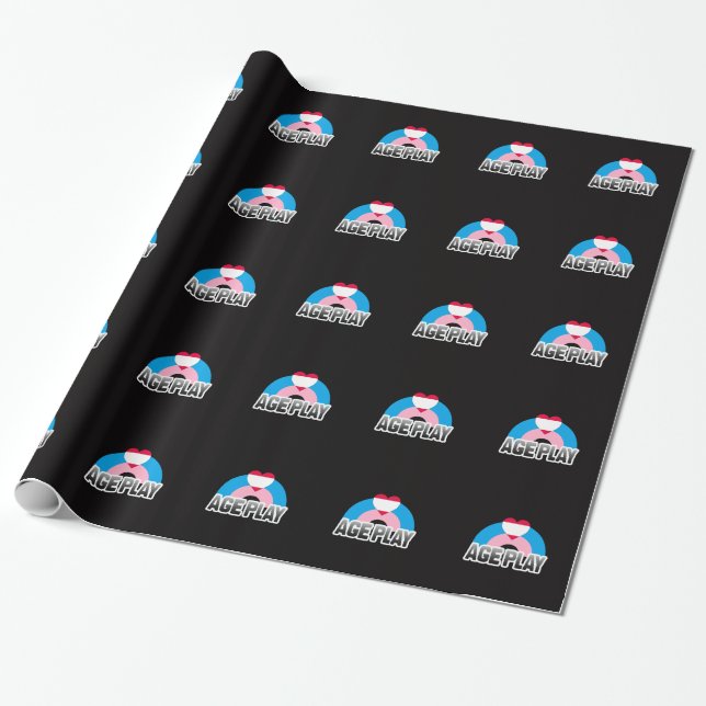 Age Play Pride Wrapping Paper (Unrolled)