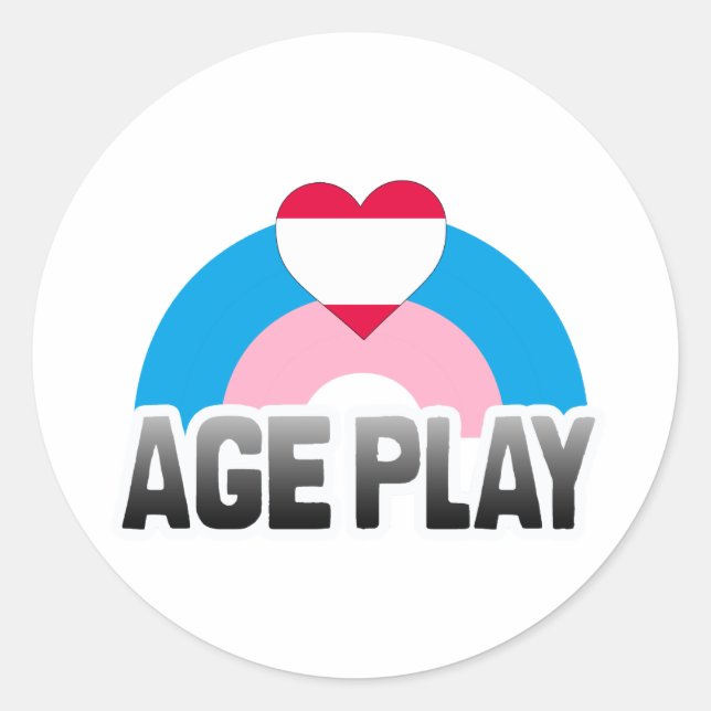 AGE PLAY RAINBOW CLASSIC ROUND STICKER (Front)
