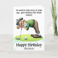 *~* Age Senior AP94 Golfer Birthday Card