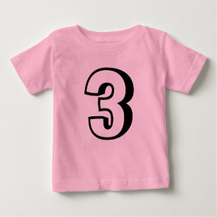 Age three (3)  birthday t-shirts for toddler