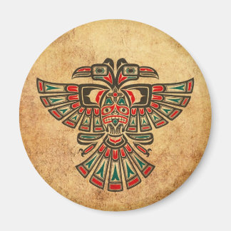 Aged and Worn Haida Two Headed Spirit Bird Magnet