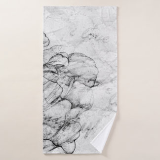 aged black and white postcard stylizationabstract, bath towel