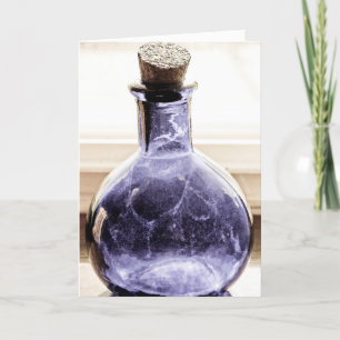 Aged Blue Bottle Card