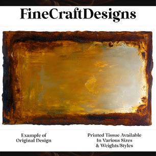 Aged Corroded Industrial Rusty Metal H7 Decoupage  Tissue Paper