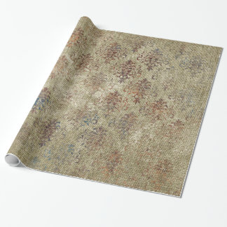Aged Damask Texture Wrapping Paper