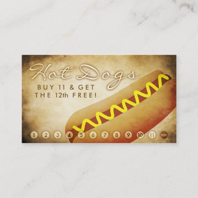 aged deluxe hot dogs loyalty card (Front)