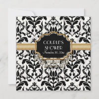 Aged Distressed Damask Golden Bling Look Wedding