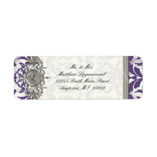 Aged Distressed Damask Silver Bling Look Wedding