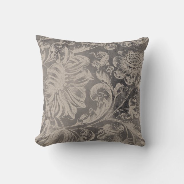 Aged Floral Cushion (Front)