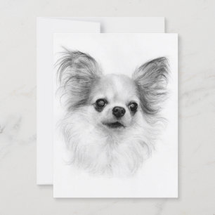 Aged Grace - Hand Painted Chihuahua Art Postcard