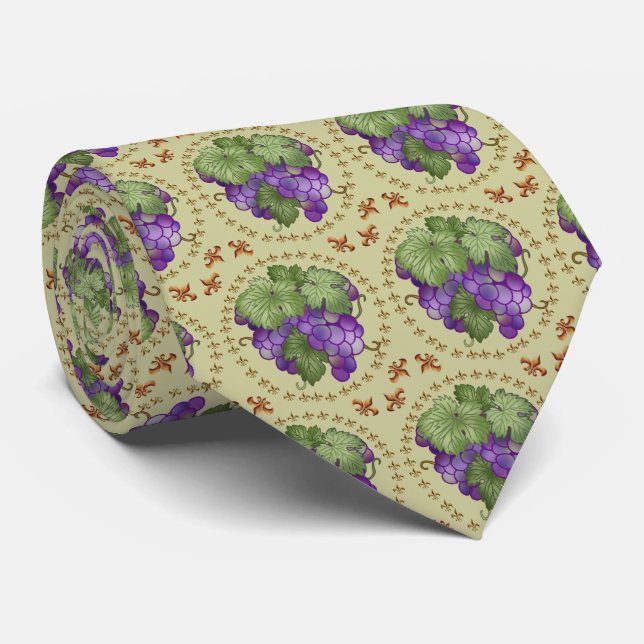 Aged Grapes Tie (Rolled)