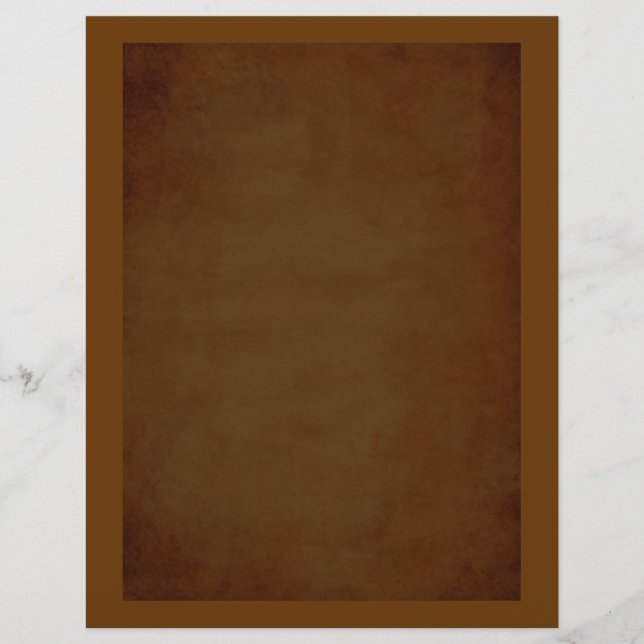 Aged Look Plain Brown Scrapbook Paper (Front)