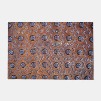 Aged Metal Grate In Old Montreal Door Mat