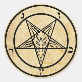 Aged Paper Baphomet Stickers