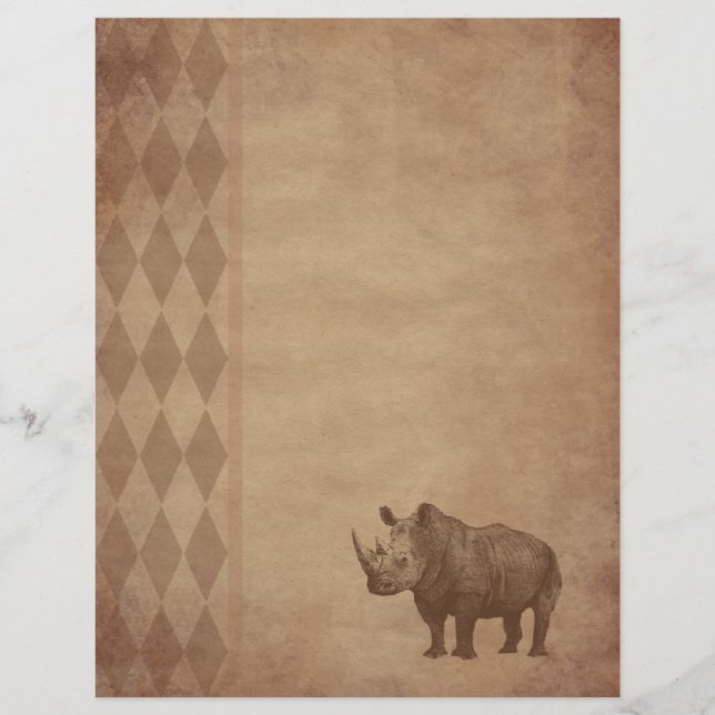 Aged paper -rhino (Front)