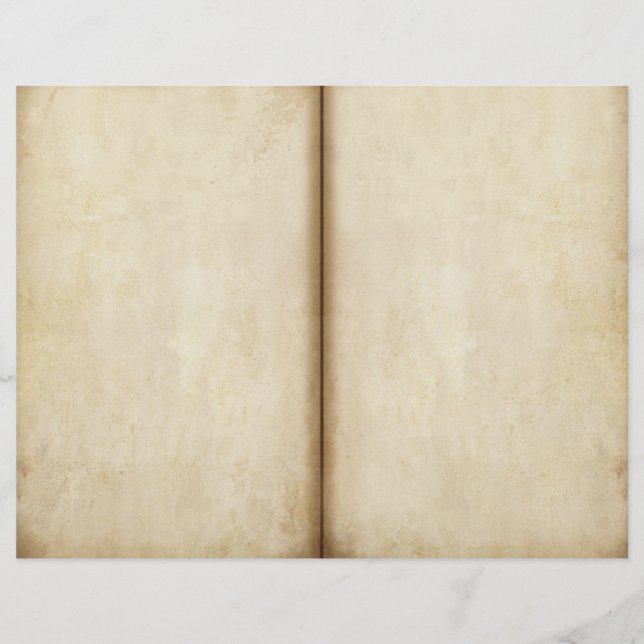 Aged Parchment Journal Pages Scrapbook Paper (Front)