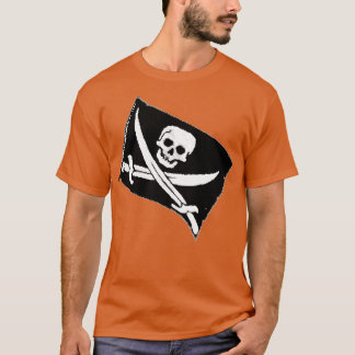 aged pirate flag print T-Shirt