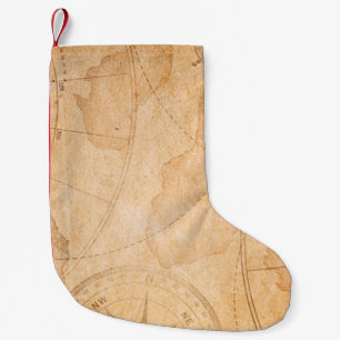 aged pirates treasure map backgroundmap,treasure,v small christmas stocking