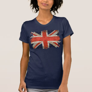 Aged shredded Union Jack T-Shirt