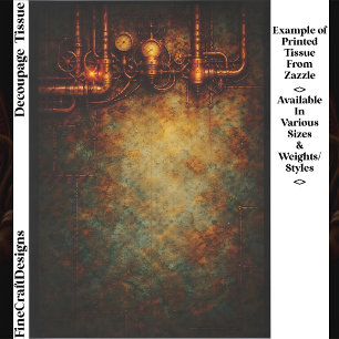 Aged Steampunk Industrial Background FG9 Decoupage Tissue Paper