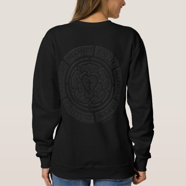 Aged Stone Luther Rose Sweatshirt (Back)