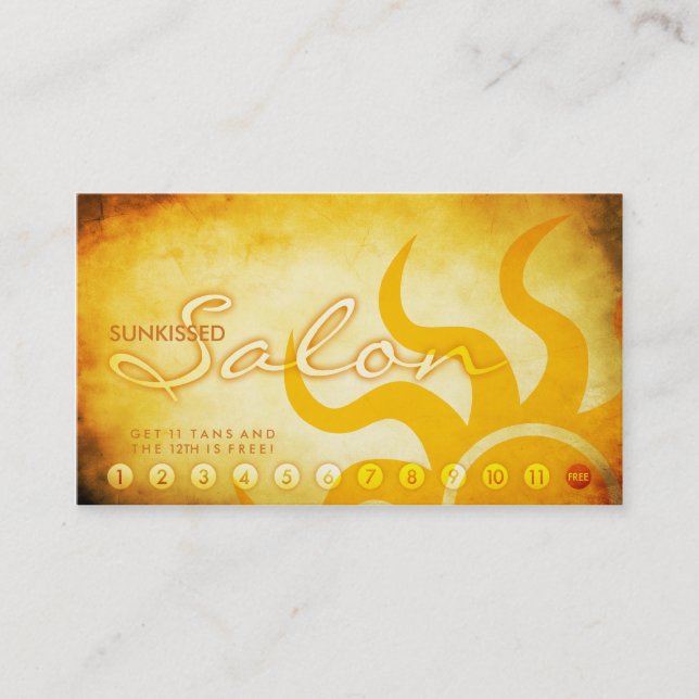 aged sunkissed salon loyalty card (Front)