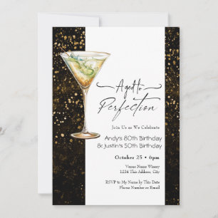 Aged to Perfect Double Adult Birthday Invitation