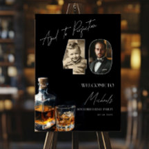 Aged To Perfection 40th Birthday Sign With Photo