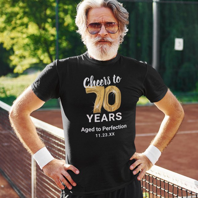 Aged to Perfection 70th Birthday T-Shirt (Creator Uploaded)