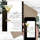 Aged to Perfection 80th Birthday Invitation<br><div class="desc">Birthday Cocktail/ martini graphic Invitations. Easy to personalise. All text is adjustable and easy to change for your own party needs. Simple Watercolor fruity drink  graphics. Invitations for him or her.  Any age,  just change the text. Aged to perfection theme</div>