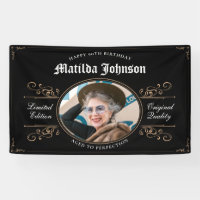 Aged to Perfection 90th Birthday Black Gold Classy