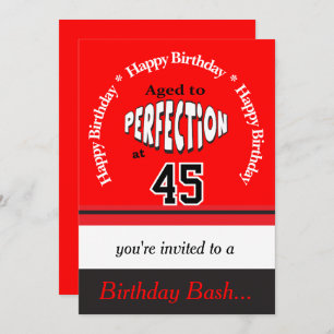 Aged to Perfection at 00   Any Birthday Invitation