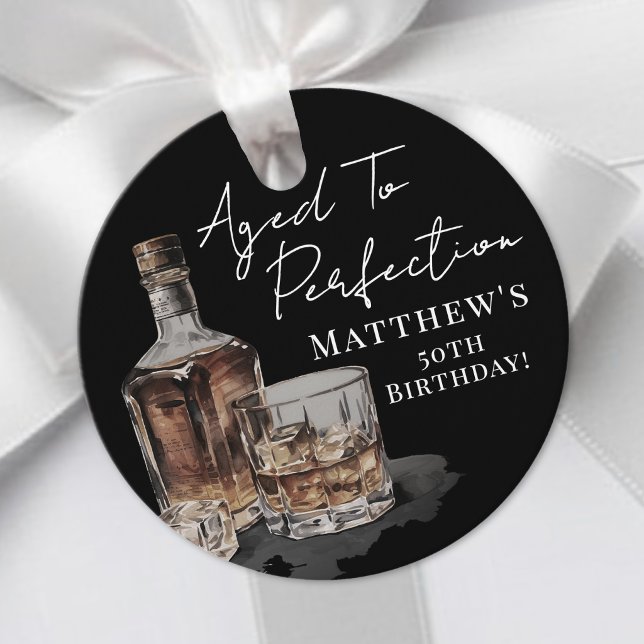 Aged To Perfection Birthday Favour Tags (Aged To Perfection Birthday Favor Tags)