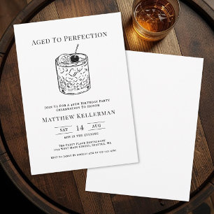Aged To Perfection Birthday Party Invitation