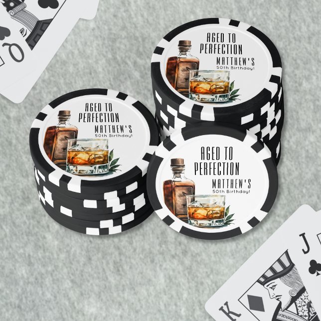 Aged To Perfection Birthday Party Poker Chips (Aged To Perfection Birthday Party Poker Chips)