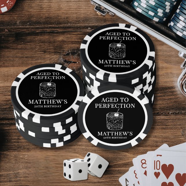 Aged To Perfection Birthday Poker Chips (Aged To Perfection Birthday Poker Chips)