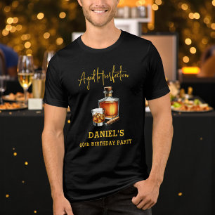 Aged to Perfection Cigar Whiskey 60th Birthday Tri-Blend Shirt