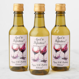 Aged to Perfection Customisable Wine Birthday Label