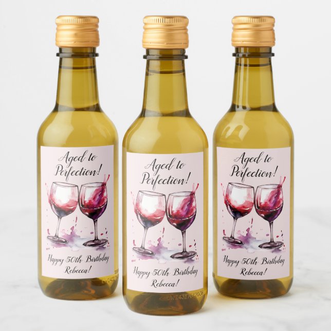 Aged to Perfection Customisable Wine Birthday Label (Bottles)