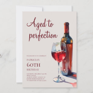 Aged to Perfection Elegant 60th Birthday Party Invitation