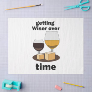 Aged To Perfection Getting Wiser Over Time Party Tissue Paper